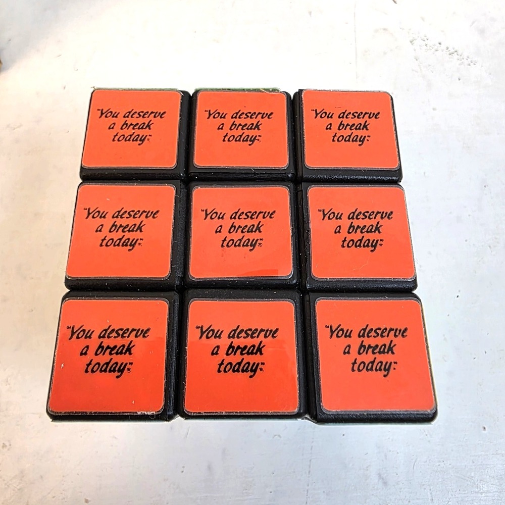 Vintage 1982 McDonald's Menu Puzzle Cube Toy w/ Original Box Mo' Money Retro - Picture 5 of 11